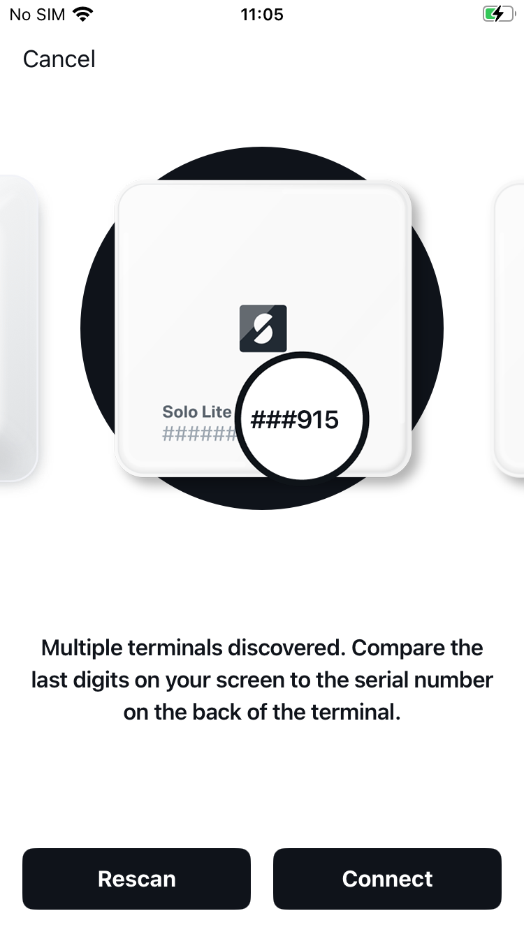 Terminal selection